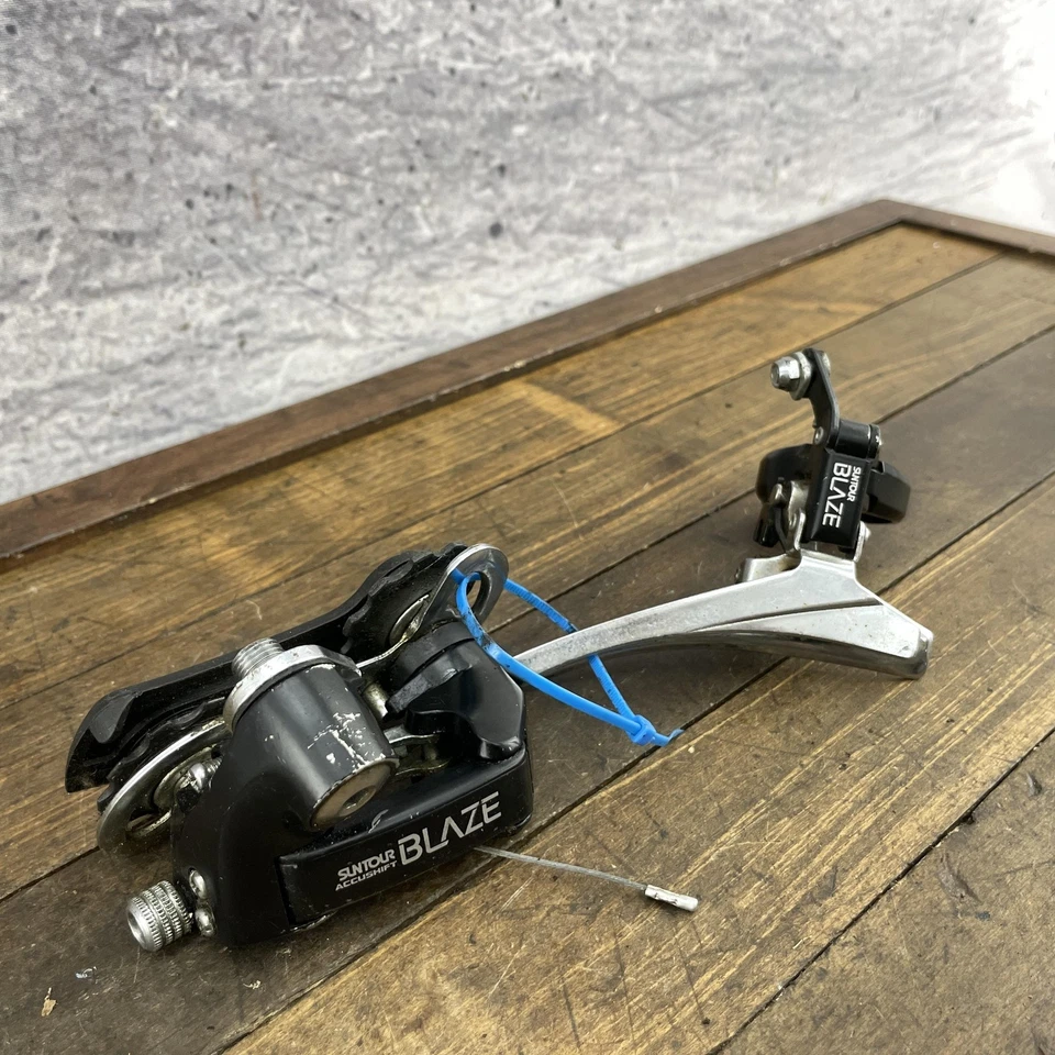 Juego de desviadores delanteros traseros vintage Suntour Blaze Accushift Plus negro 1000 1200 Foto 2 de 4