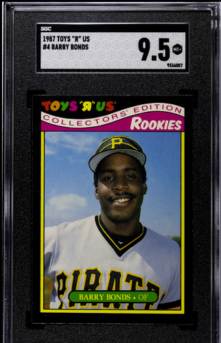 1987 Topps Toys R Us Rookies Barry Bonds SGC 9.5 Low Pop at this grade!