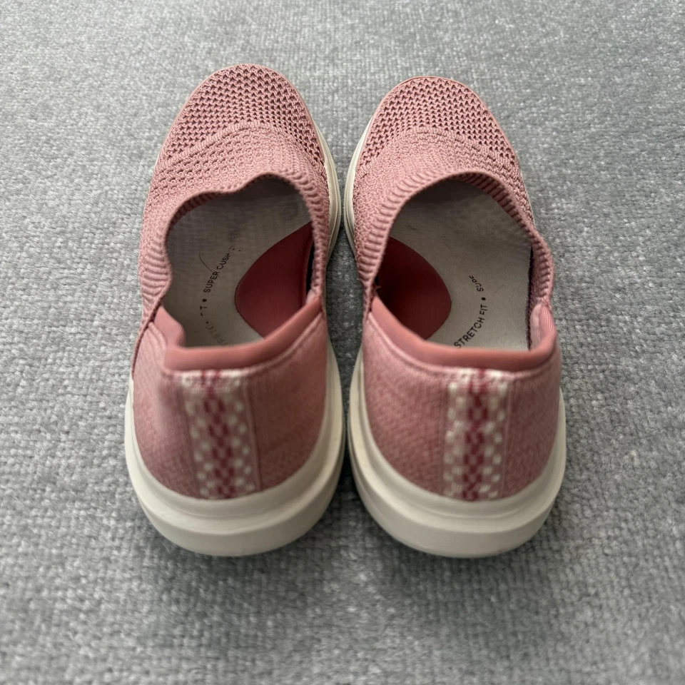 Zapatos Bzees para mujer talla 8,5 rosa sin cordones tejido ajuste elástico cómodo caminar Foto 4 de 4
