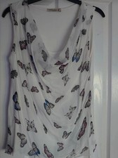 Silk butterfly Sleeveless Top. M, 12