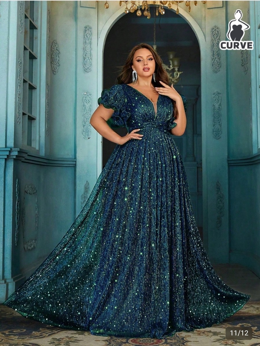 glitter plus size dress IN'VOLAND Womens Sequin V Neck Party Cocktail Sparkle Evening Stretchy Mini Bodycon Dresses Green : Clothing, Shoes & Jewelry Key Features EVILD Plus Size Cocktail Dress