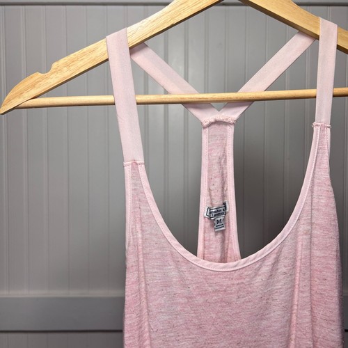 Abercrombie & Fitch Pink Racerback Tank Top Glitter Sleeveless Blouse Shirt - Picture 3 of 8