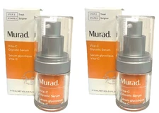 2x Murad Environmental Shield Vita-C Glycolic Serum .5 oz each NIB/ 1.0 oz total