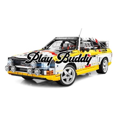 3887 Teile Audi Sport Quattro S1 Rallye Auto 1984 Bausteine Maßstab 1:8