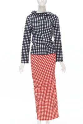 COMME DES GARCONS 1997 Vintage Lumps and Bumps gingham COMME DES GARCONS 1997 Vintage Lumps and Bumps gingham