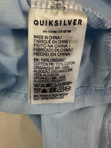 Quiksilver Stranger Things Light Blue S T-Shirt Surf Hawaii Netflix Light Stain - Picture 8 of 10