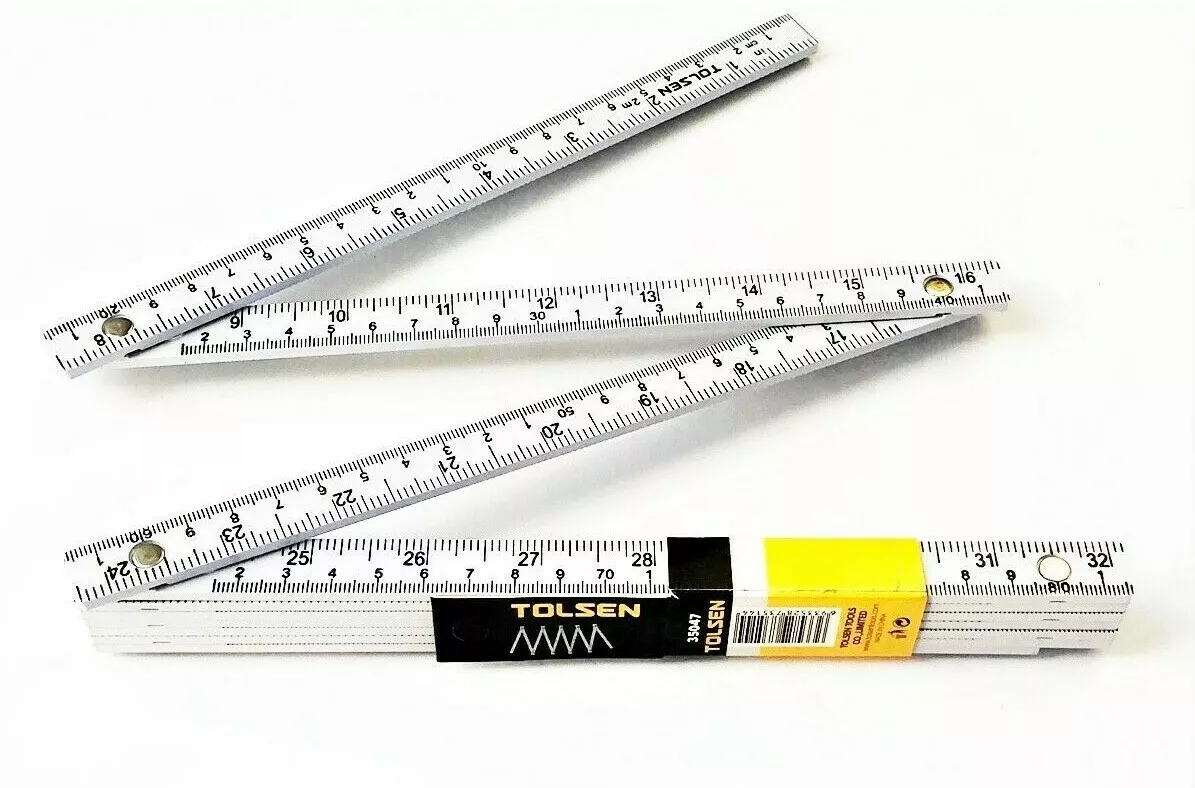 TOLSEN CARPENTERS FOLDING RULER TAPE MEASURE RULE ABS 78