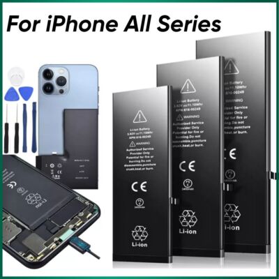 Replacement Internal Battery For iPhone 6 7 8 11 12 13 14 15 Pro X XR +Tools Lot
