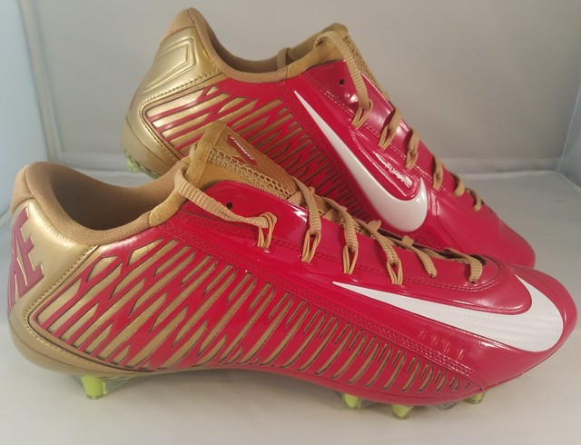 red and gold football cleats