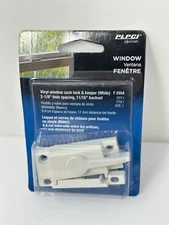 Prime-Line Vinyl Window Sash Lock & Keeper White 2-1/8" Hole Spacing F-2554
