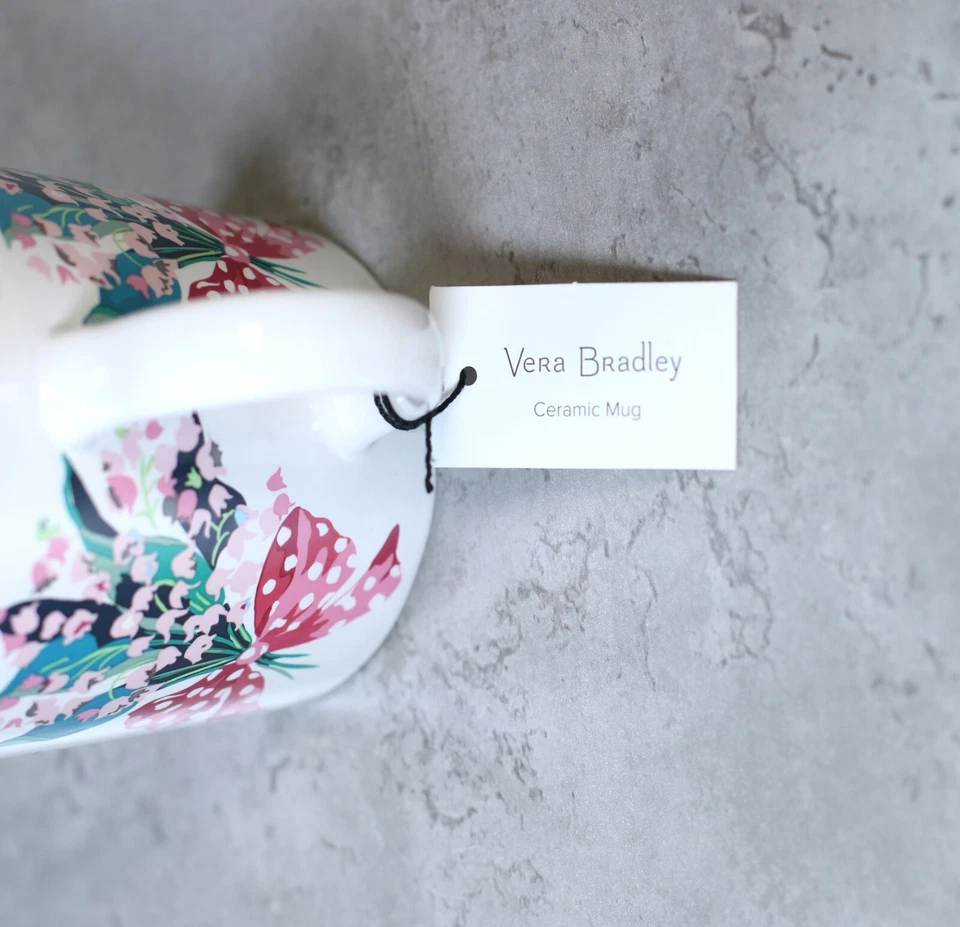 Taza de café de cerámica VERA BRADLEY ramo floral primavera regalo día de la madre” Foto 3 de 4