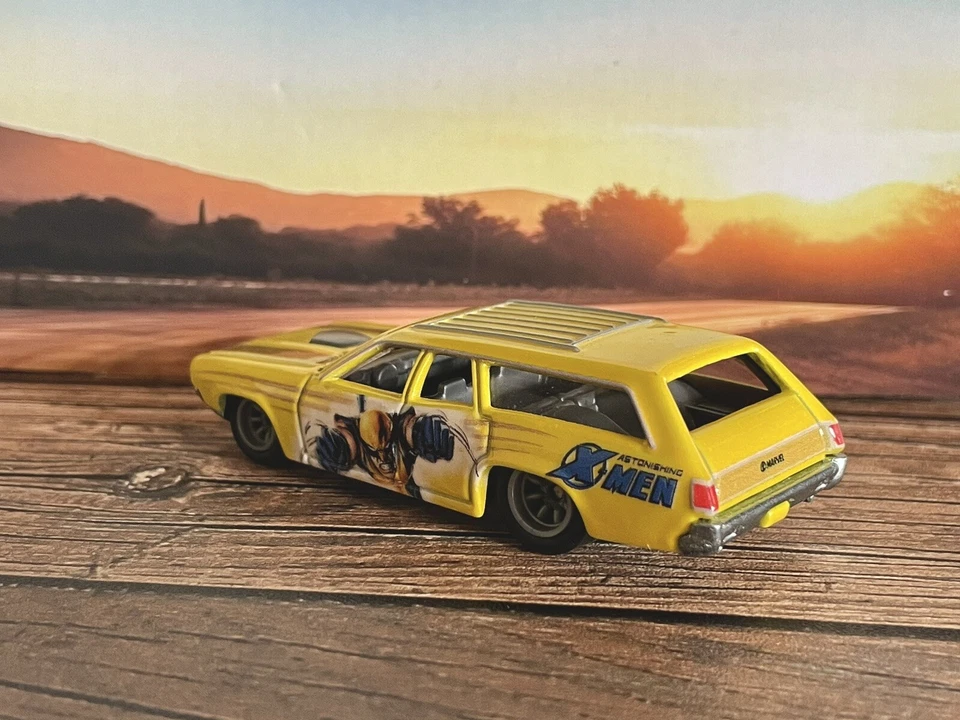 Hot Wheels '71 Plymouth Satellite Wolverine X-Men 2019 Premium Loose Real Riders Foto 2 de 4