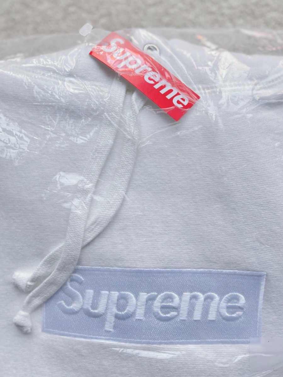 Supreme BOX LOGO HOODED SWEATSHIRT White XL FW23 | eBay UK