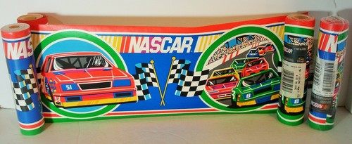 NASCAR Wallpaper Border-LOT of 4 ROLLS-15ft ea-RACE CARS #581735- New - Picture 2 of 7