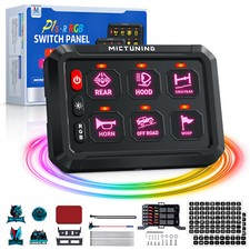 Rgb 6 Gang Switch Panel Led Circuit Control Relay System Kit 12v Marine Car Boat Rgb 6 Gang Switch Panel Led Circuit Control Relay System Kit 12v Marine Car Boat
