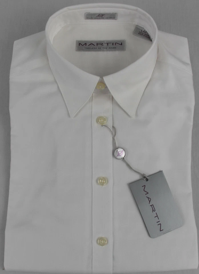 Blusa Mujer 100% Algodón Pinpoint, Manga Larga Cuello Recto, Blanco $27.50 Foto 4 de 4