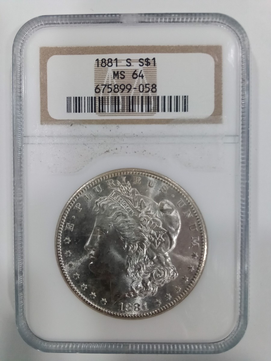 1881 S Morgan Silver $1 NGC MS 64 | eBay