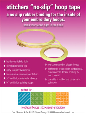 Frank A. Edmunds Stitcher's No-Slip Hoop Tape .25''X9yd (Pack of 1)