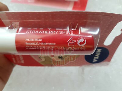 Nivea Lip Balm Care SPF 10, Fruity Shine Strawberry – Pflegender Lippenbalsam Mit Erdbeer-Geschmack