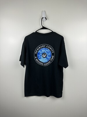 Newbury Comics Boston Massachusetts T Shirt Men s Size Large Black 45th Annv.