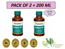 Himalaya Koflet SF Syrup Sugar Free  100ml x 2 Bottles  Fast Shipping