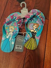 Disney Store Girls Frozen Flip Flop Sandles Size 13-1 NWT
