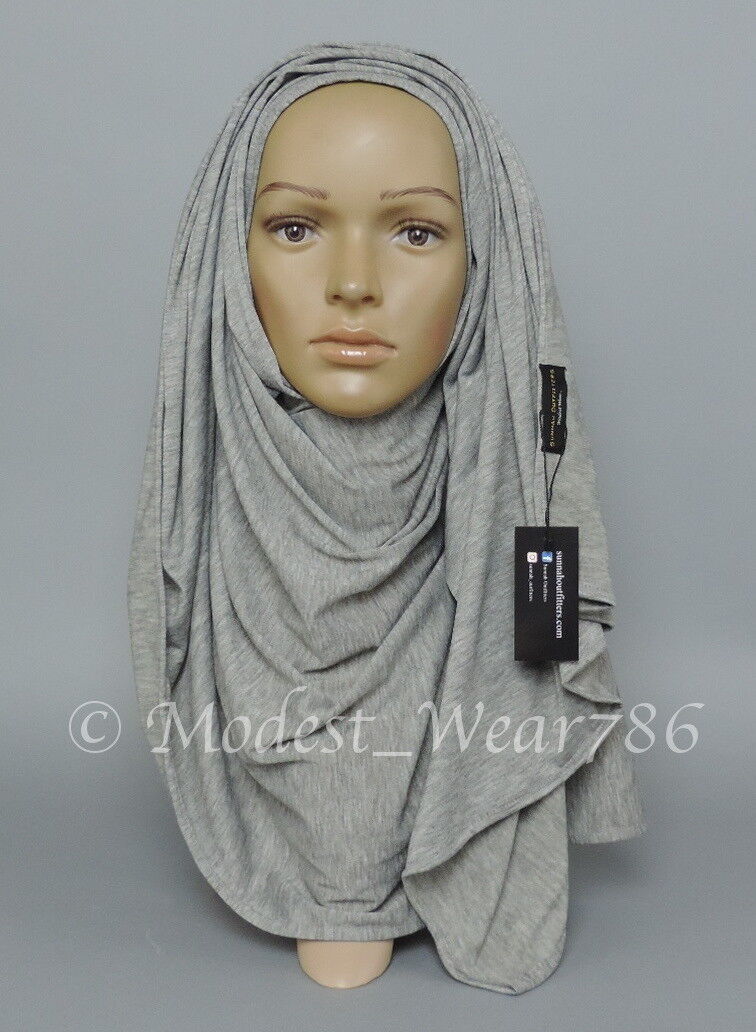 Premium Cotton Jersey Hijab Scarf Shawl Wrap Islam Muslim Medium 180X65cm eBay