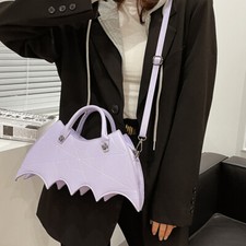 Halloween Spider Web Shape Shoulder Bags Personality Batgirl Tide Pu Handbags Fa
