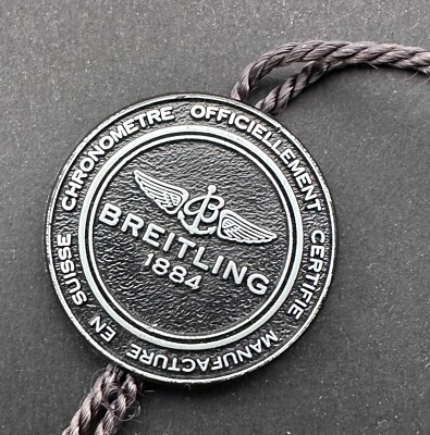 Original Breitling 1884 Hang Tag Chronometer schwarz SWISS