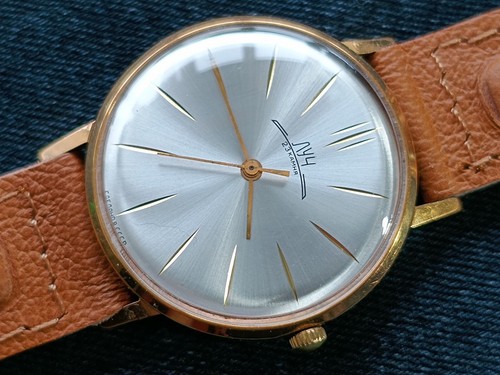 LUCH USSR Vintage AU CCCР ultra slim watch Gold Plated Men's DressStyl - Picture 21 of 24