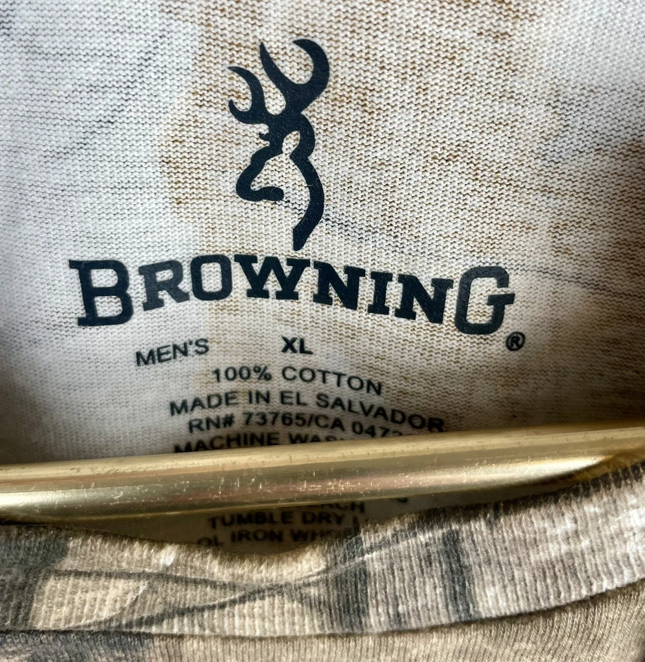 Browning Wasatch Real Tree Camo Long Sleeve XL Shirt New 1056 - Image 4 of 4