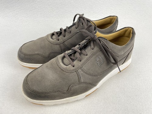 FootJoy Golf Casual Grey Suede Mens Size 10.5 Spikeless Golf Shoes Slate Wax - Picture 3 of 9