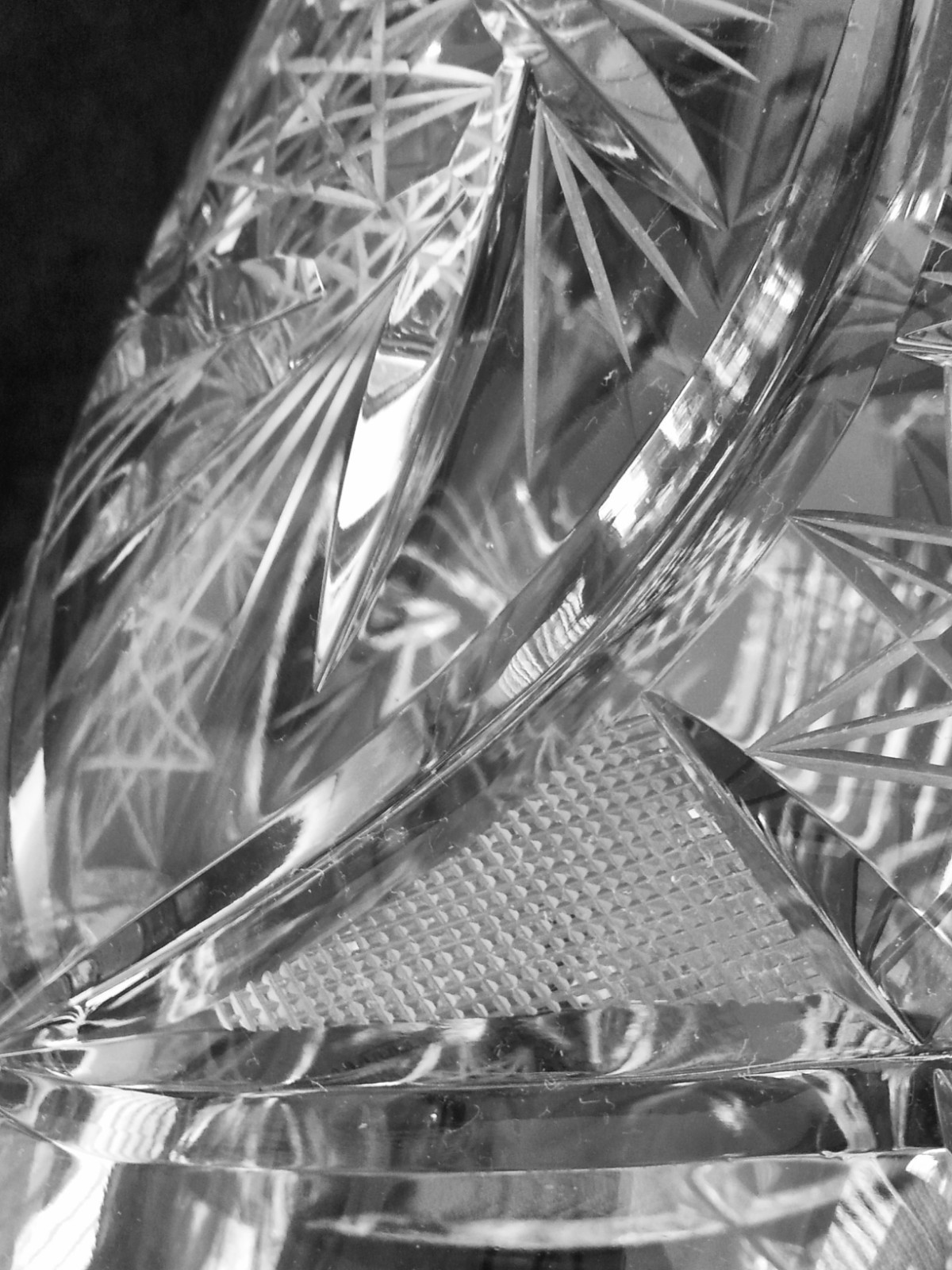 Vintage heavy full lead cut crystal vase 10 inches eBay