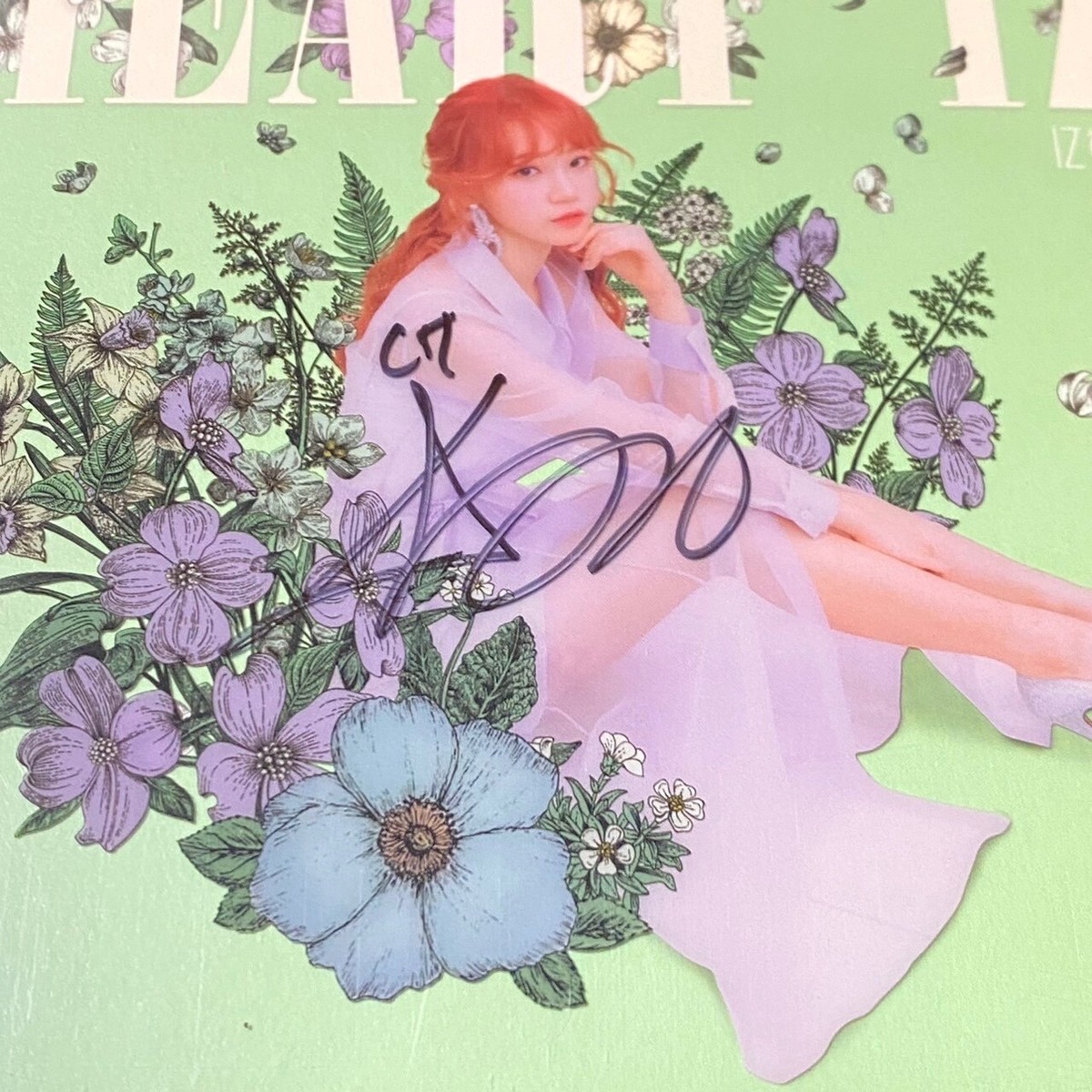 IZ*ONE チェウォン　サノクトレカ　サノク　トレカ　violeta IZ*ONE HEART*IZ (Violeta) autographed signed Chaewon + 2 photocard