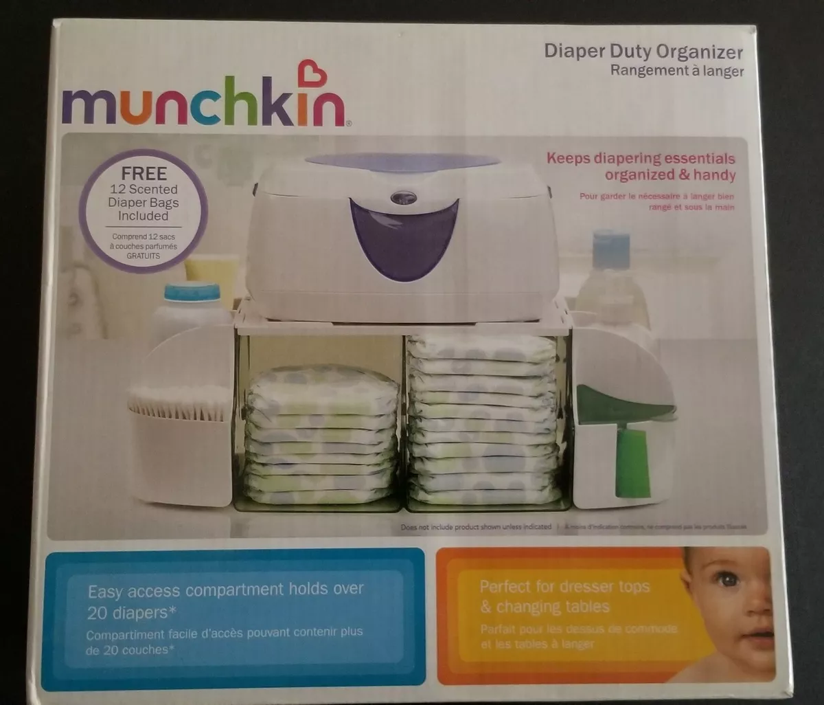 Munchkin changing top table organizer