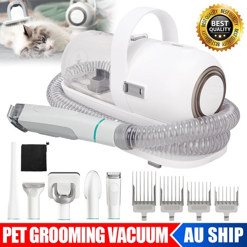 Electric Pet Grooming Vacuum Kit Hair Clippers Trimmer Brushes Dogs Cat