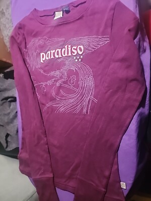 Blue Marlin Vintage Paradiso Long Sleeve Shirt Womens Medium