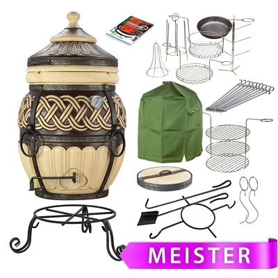 LYRIN 24 Tandoor Thor Lehmofen von Lyrin24 Grand Tandyr BBQ Grill Sets wählbar, Schamott