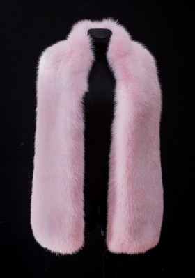 pink fur wrap