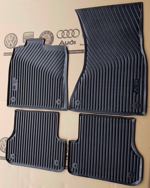 Audi A6 4G C7 original floor mats rubber mats front + rear Rubber floor