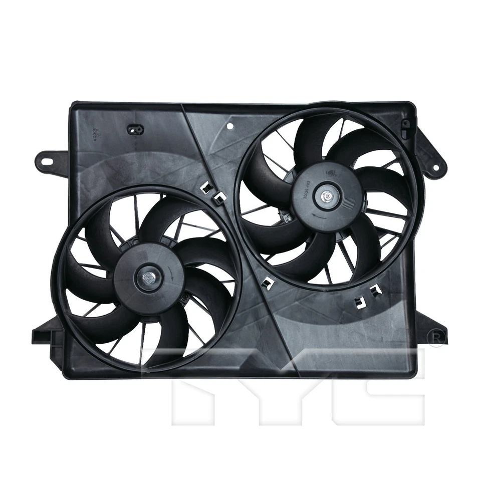 Conjunto de ventilador condensador y radiador doble para Dodge Challenger 2008-2011 TYC 2009 Foto 2 de 4