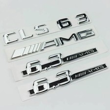 Für Mercedes CLS63 AMG 6.3AMG Flache Silber Embleme Aufkleber Chrom Car Auto Für Mercedes CLS63 AMG 6.3AMG Flache Silber Embleme Aufkleber Chrom Car Auto