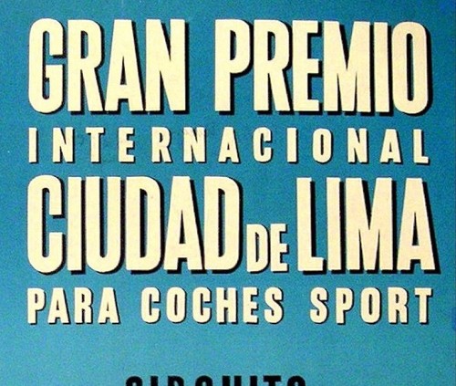 Lima Peru Grand Prix 1959 Gran Premio Car Racing Vintage Poster Print Retro Art - Picture 2 of 4