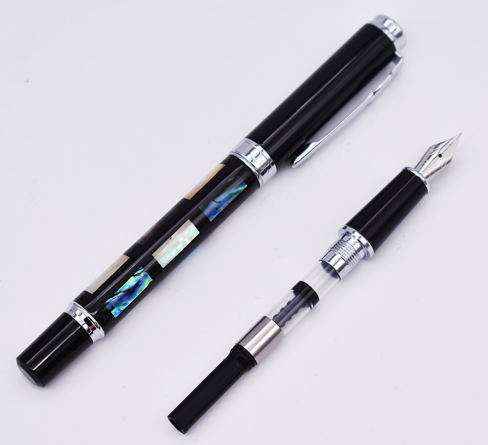 Jinhao 8802 Füllfederhalter Mit Muschel-Design - Inklusive Stifttasche Und Konverter