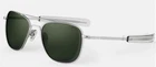 RANDOLPH AF086 55MM MATTE CHROME GLASS AGX SUNGLASSES / SUNGLASSES