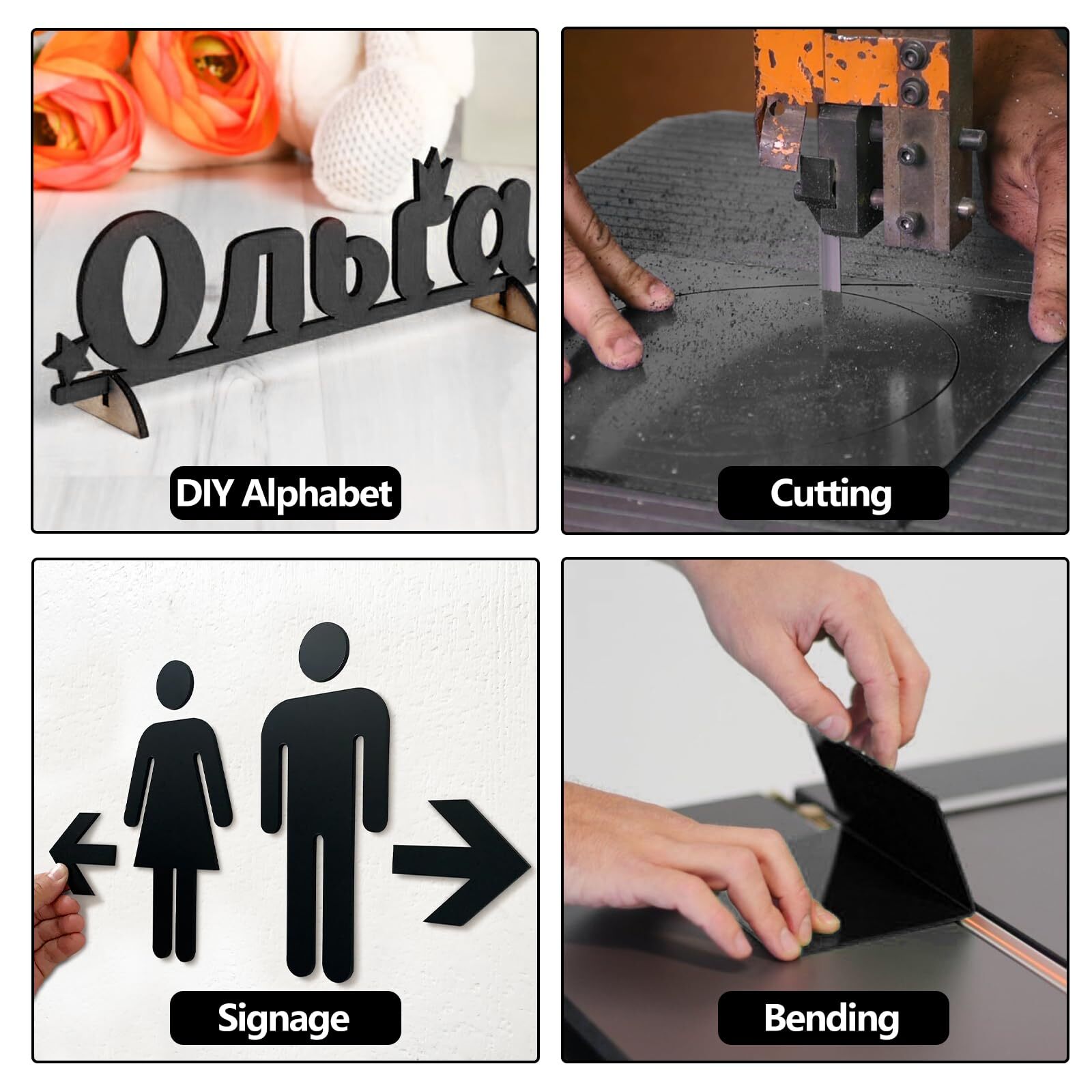 3 Pcs Acrylic Sheets 12 x 12 x 1/8 Inch Laser Cutting Acrylic Sheets Acrylic ...