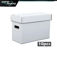 10Pcs Comic Books Storage Boxes Short Holds 150-175 Stackable Durable Archive US