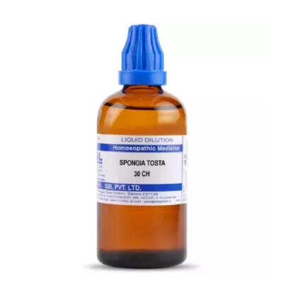SBL Homeopathic Spongia Tosta (30 ML / 100 ML) (Select Potency)