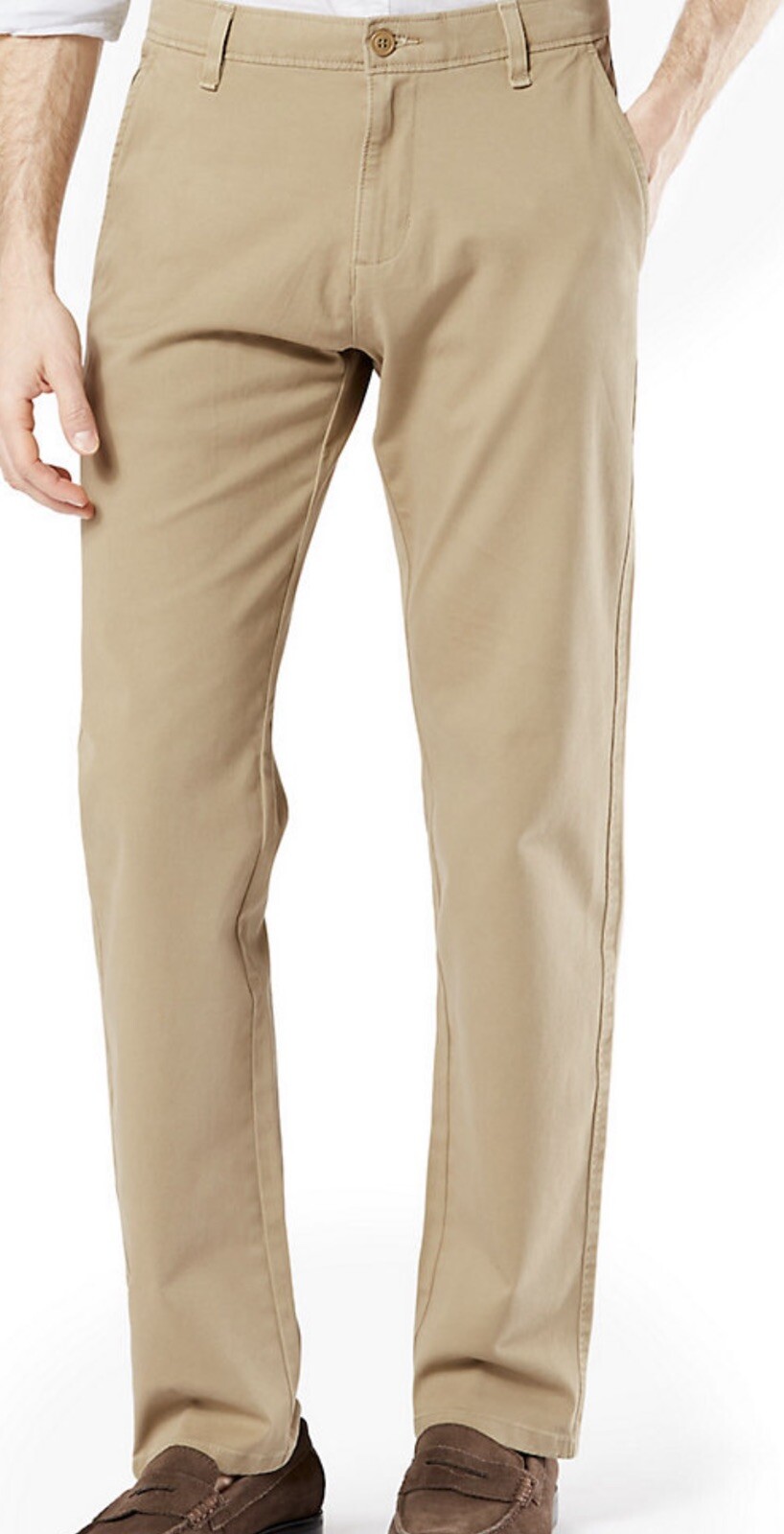 DOCKERS Khaki Pants Athletic Fit Stretch British Khaki48x39Free