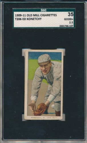 1909-11 T206 OLD MILL - ED KONETCHY - SGC 35 GD+ 2.5 (SVSC)